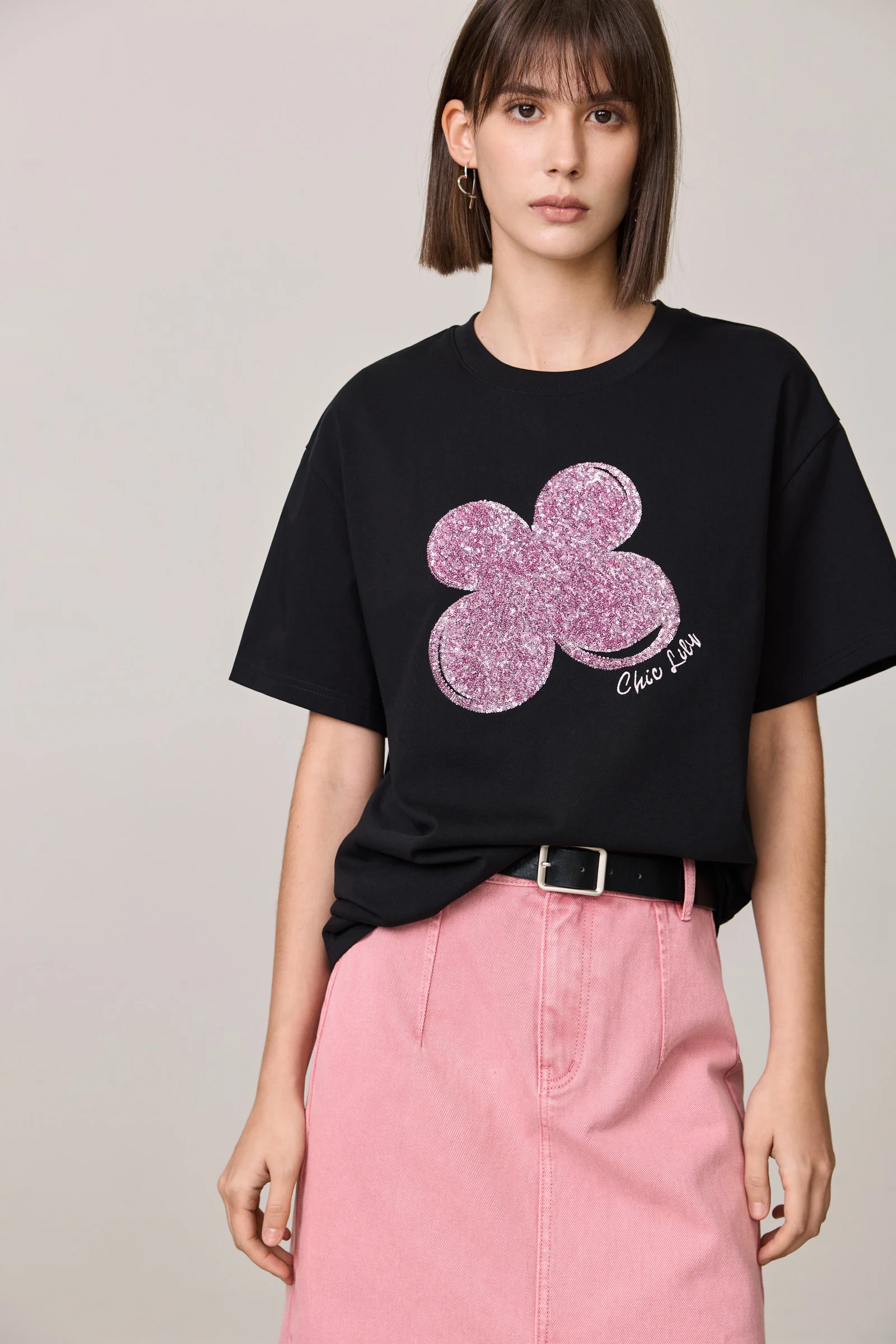 [Lucky Flowers] LILY Sequin Stripe T-Shirt - Image 22