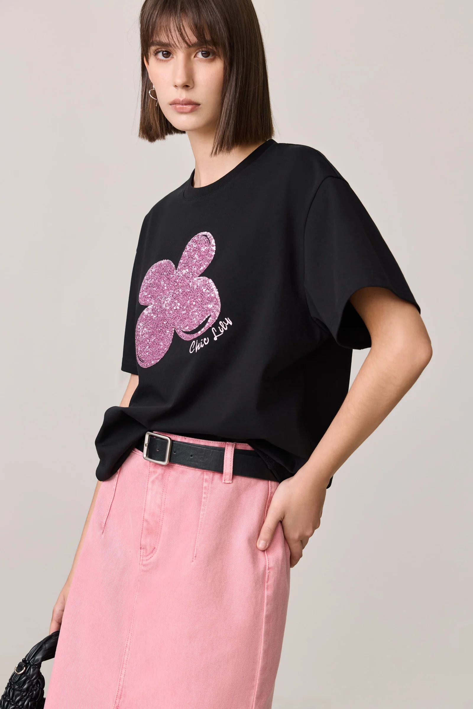 [Lucky Flowers] LILY Sequin Stripe T-Shirt - Image 23