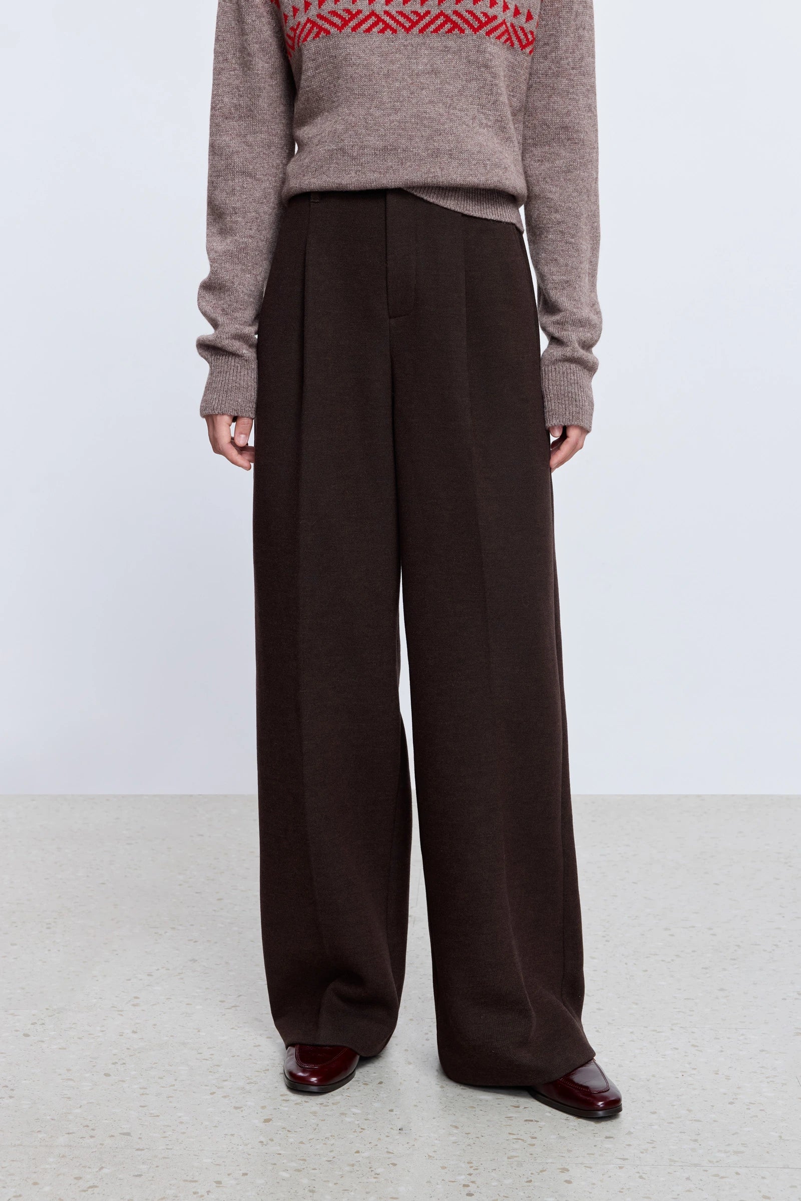 Lyocell-Acetate Wool Straight-Leg Pants - Image 2