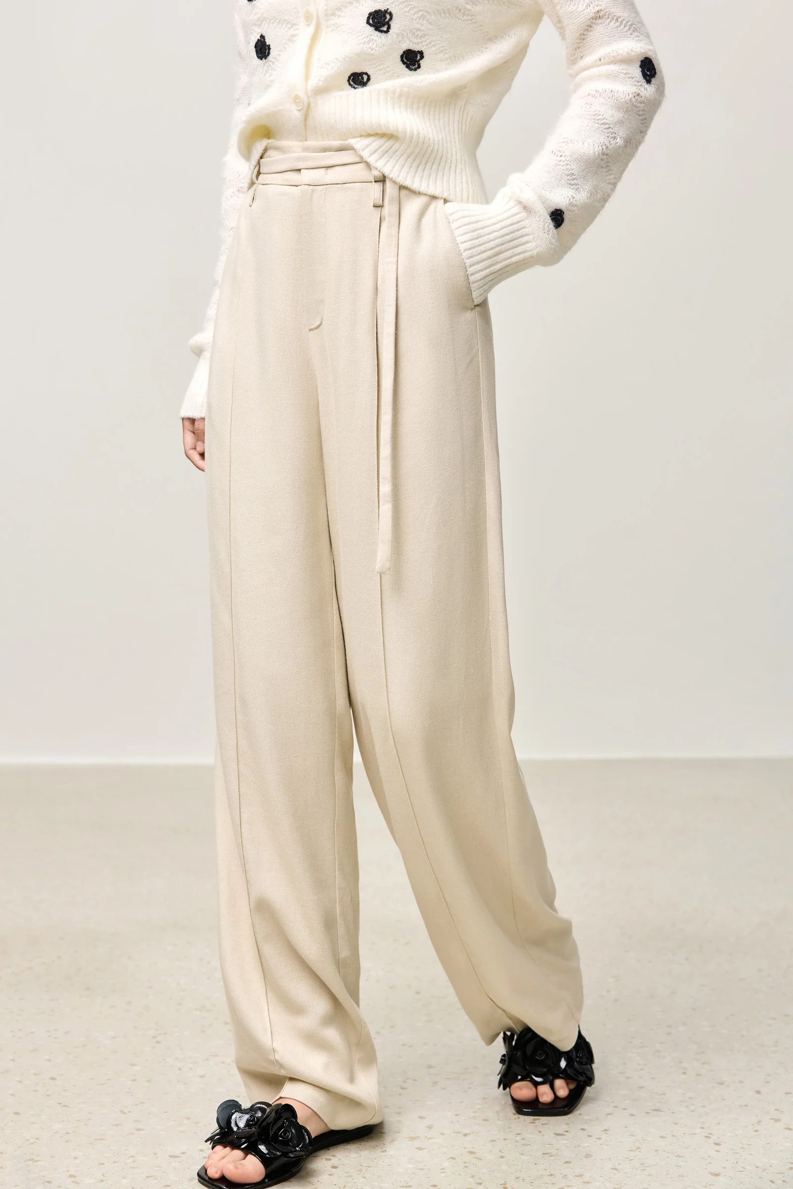 [Master Tailoring] LILY Draped Wide-Leg Trousers - Image 4