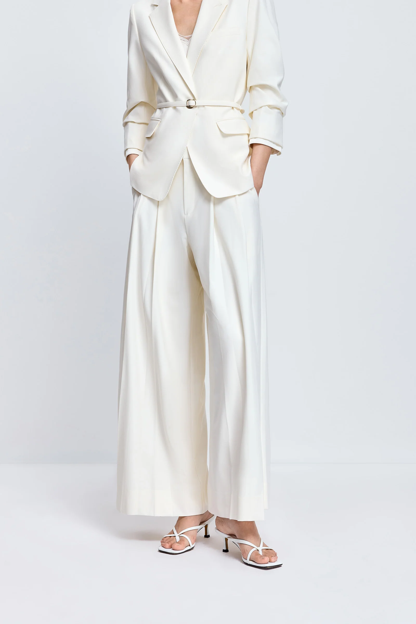 [Master Tailoring] LILY Wool-Blend Wide-Leg Trousers - Image 15