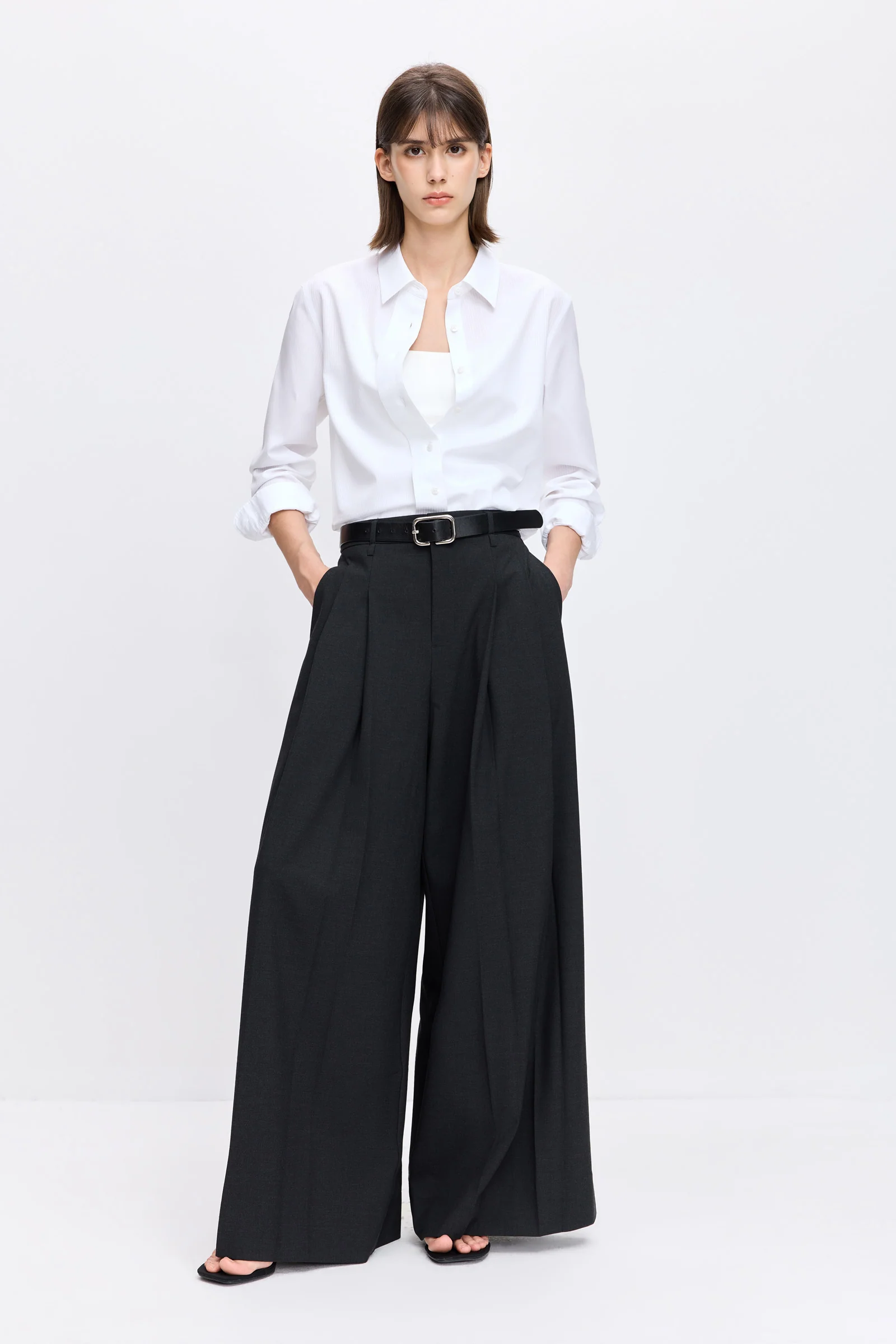 [Master Tailoring] LILY Wool-Blend Wide-Leg Trousers - Image 8