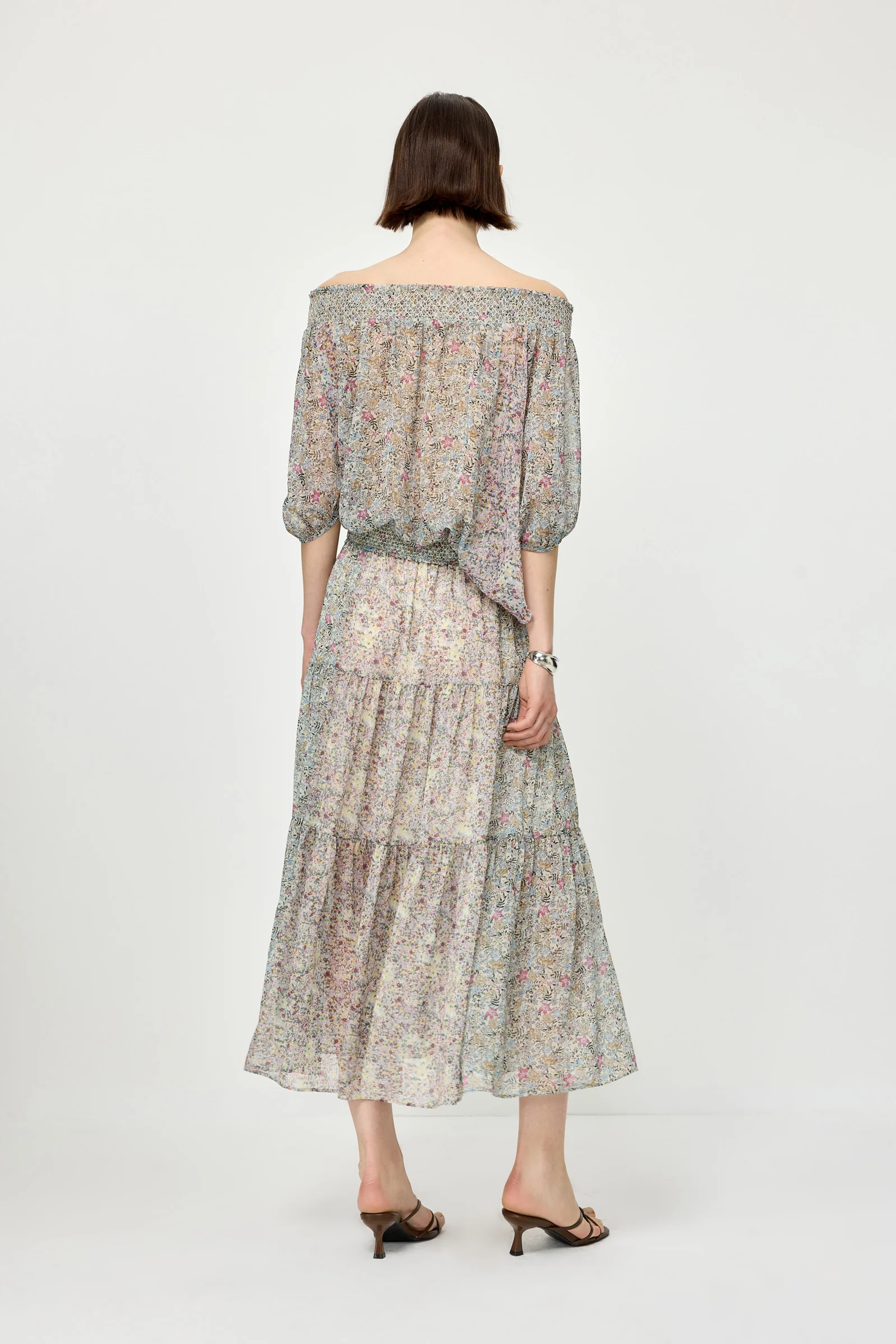Off-Shoulder Floral Blouse - Image 3