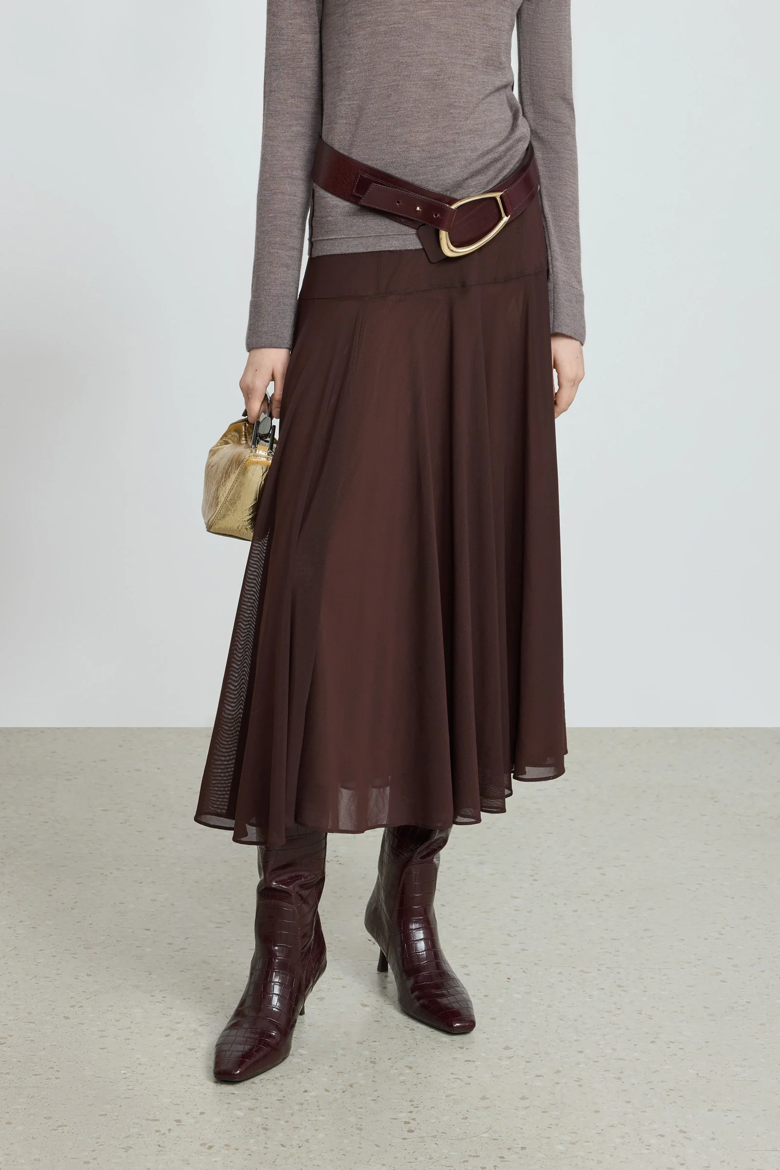Ruched A-Line Skirt - Image 5