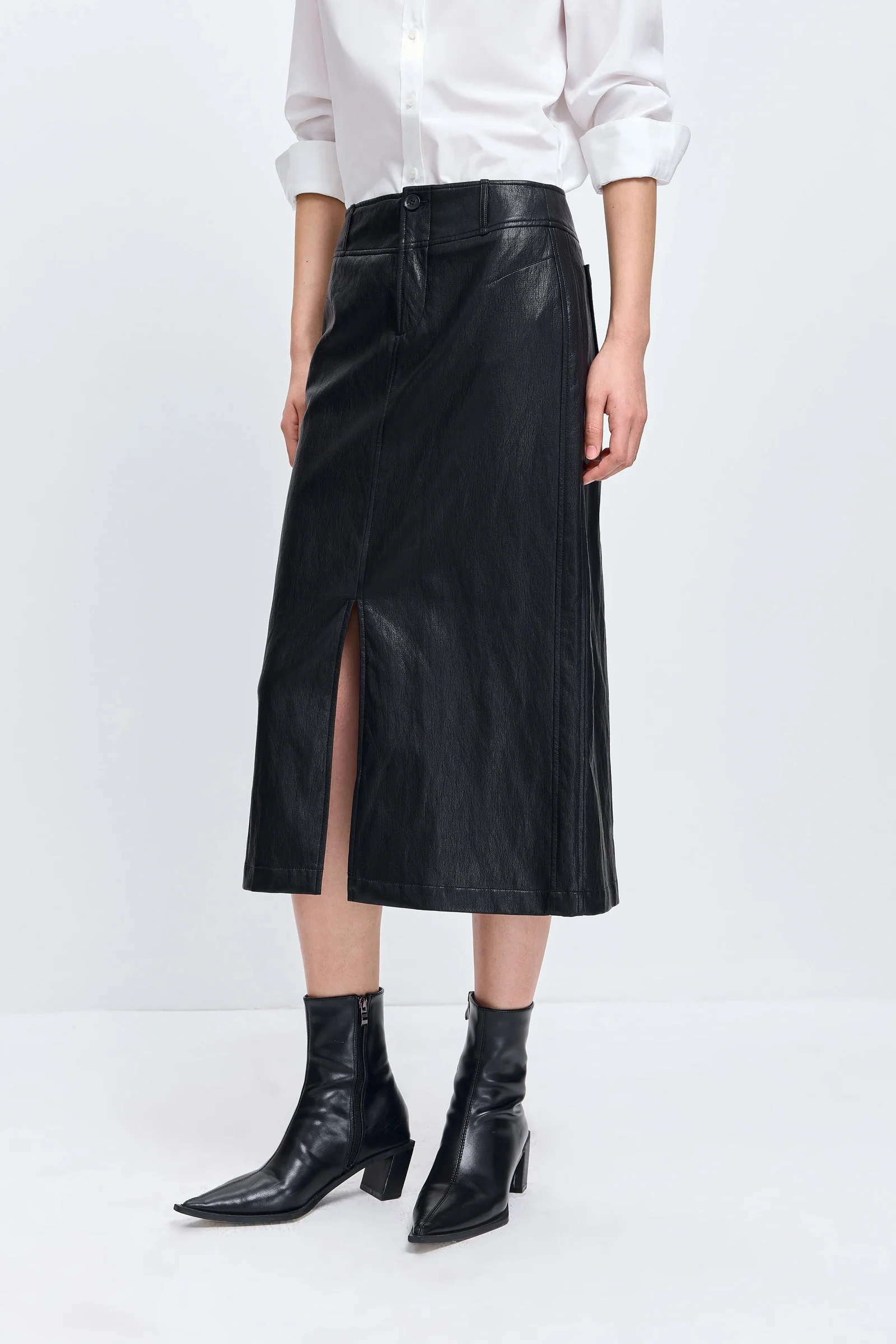 Slit Straight Midi Skirt - Image 11