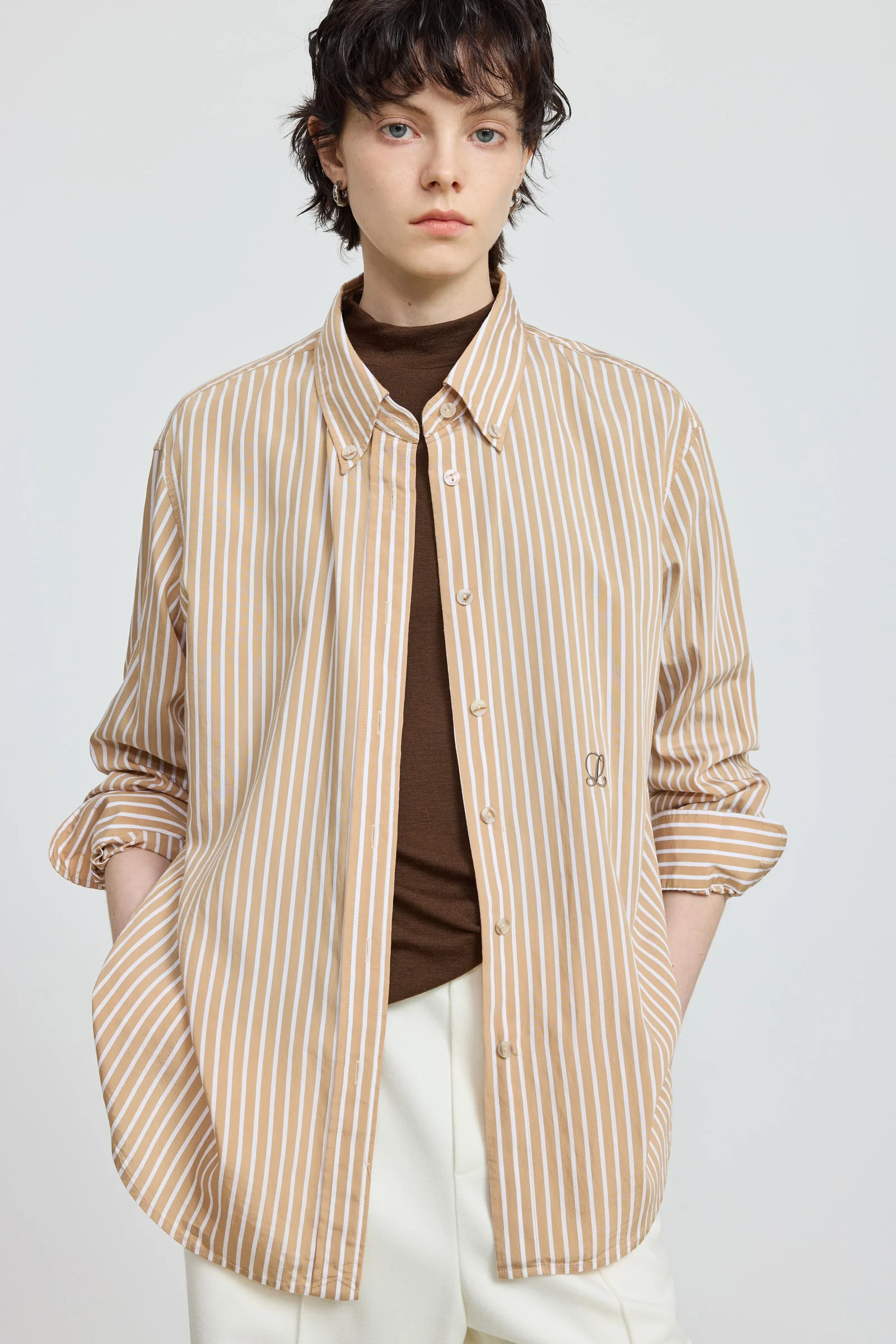 Striped Embroidered Shirt - Image 5
