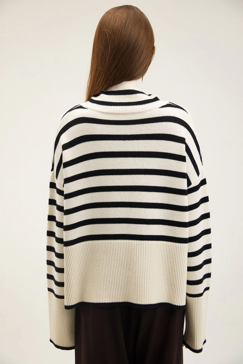 Striped Turtleneck Sweater - Image 13