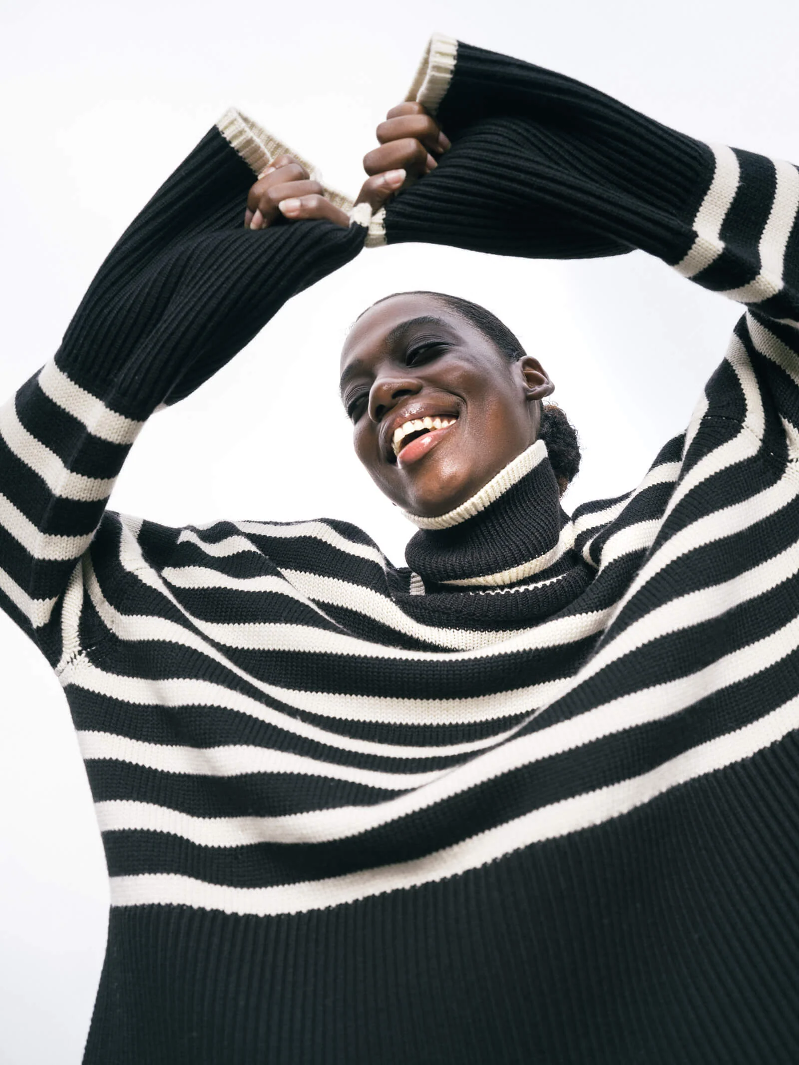 Striped Turtleneck Sweater - Image 3