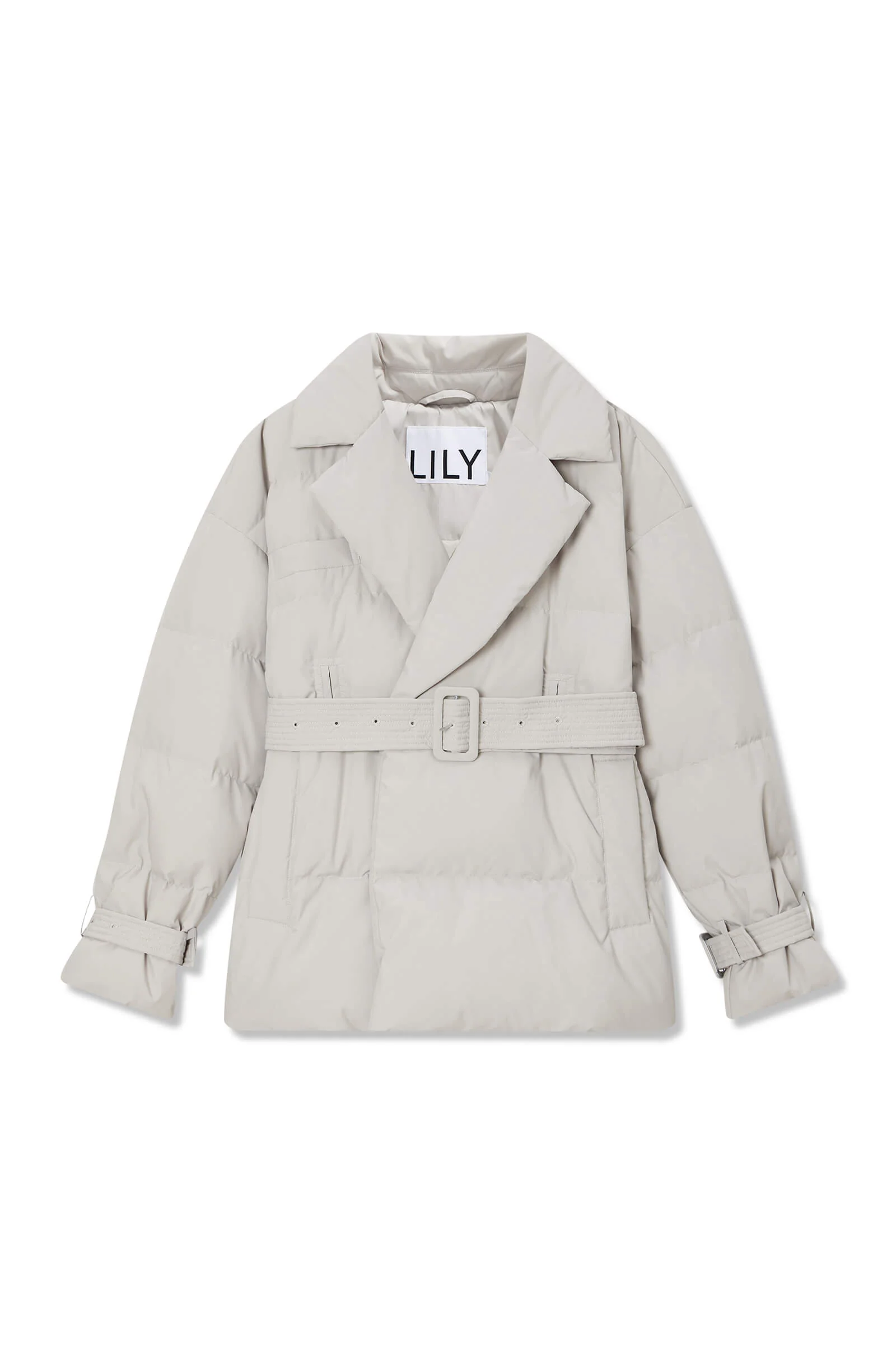Suit-Style Puffer Jacket with Pockets - Image 13