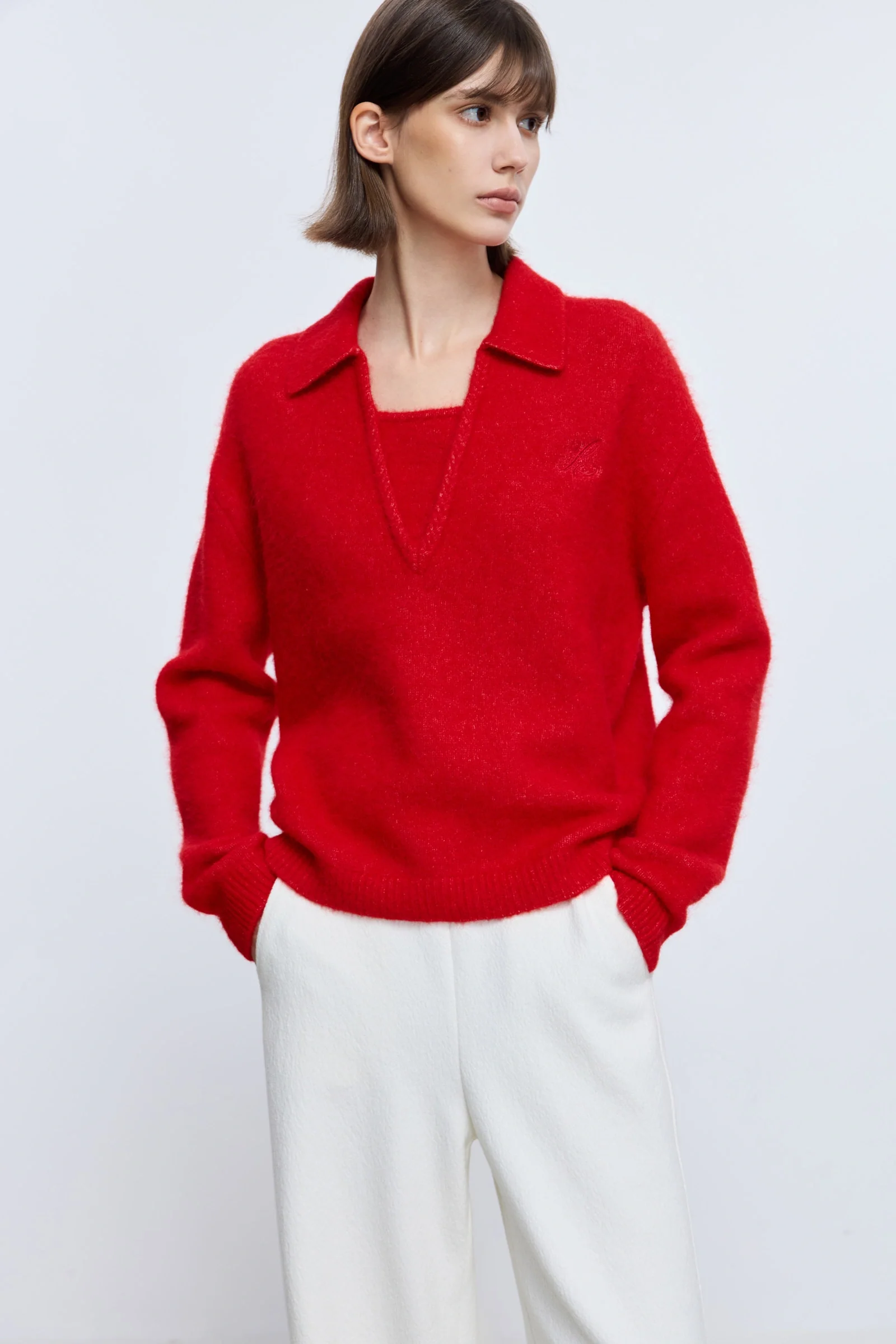Wool-Alpaca Layered Pullover - Image 5