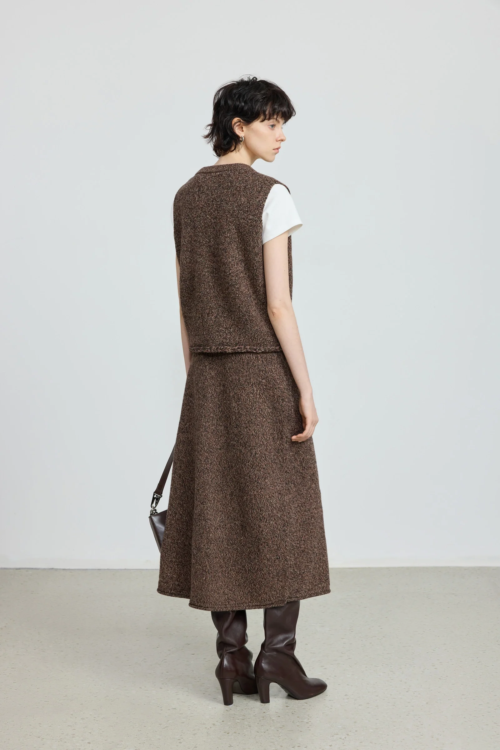 Wool-Blend Cable Knit Vest - Image 4