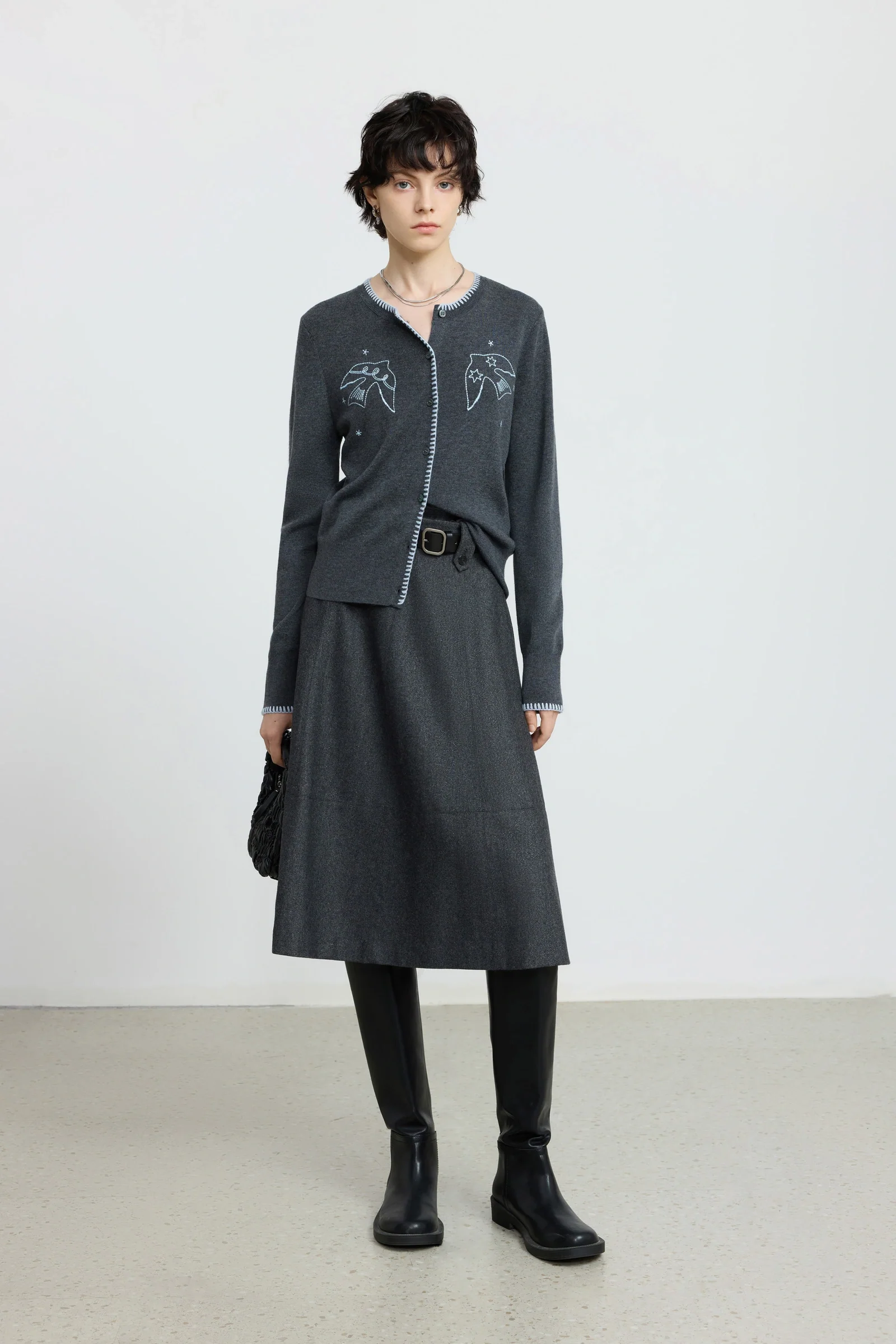 Wool-Blend Embroidered Cardigan - Image 3