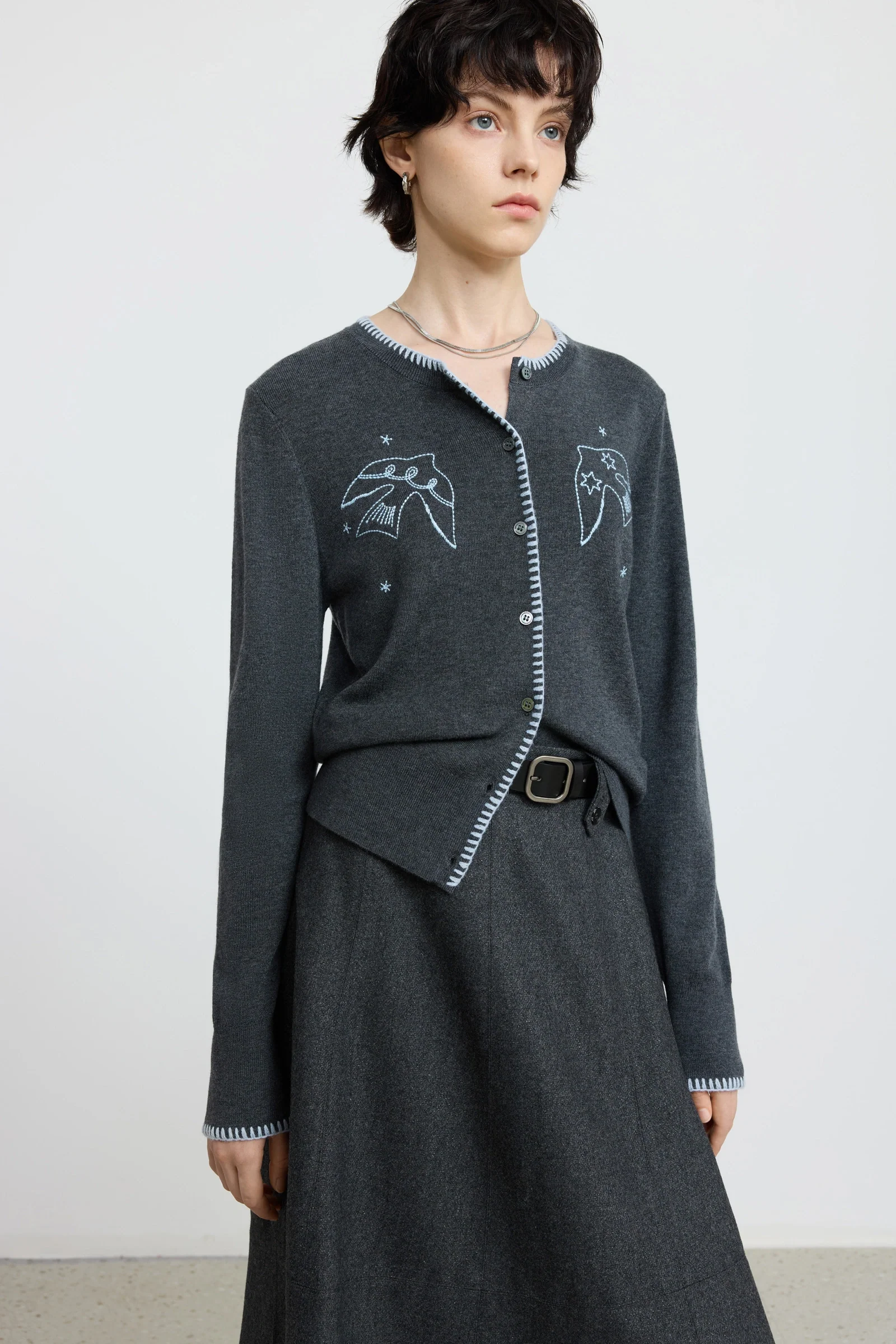 Wool-Blend Embroidered Cardigan - Image 5
