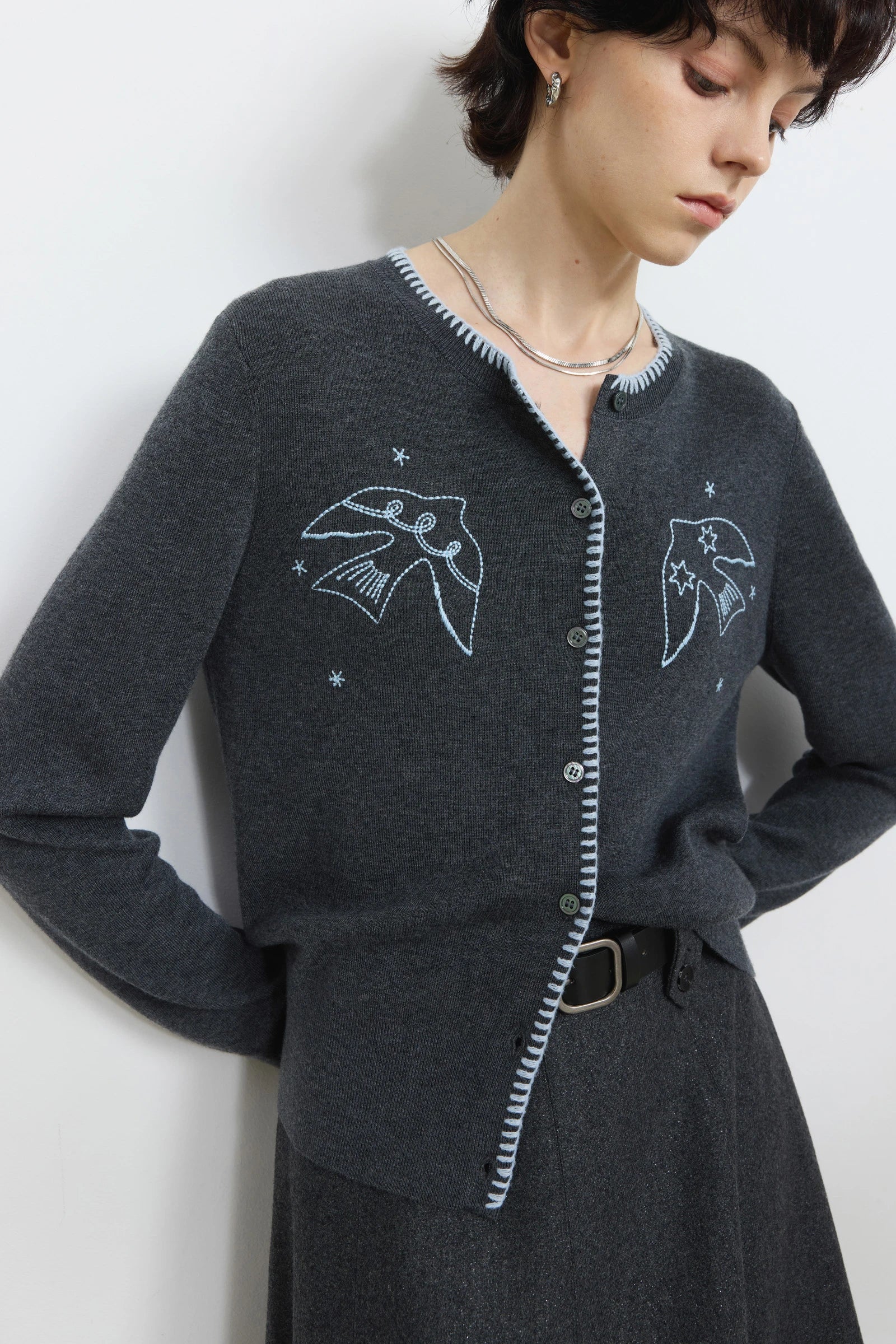 Wool-Blend Embroidered Cardigan - Image 6