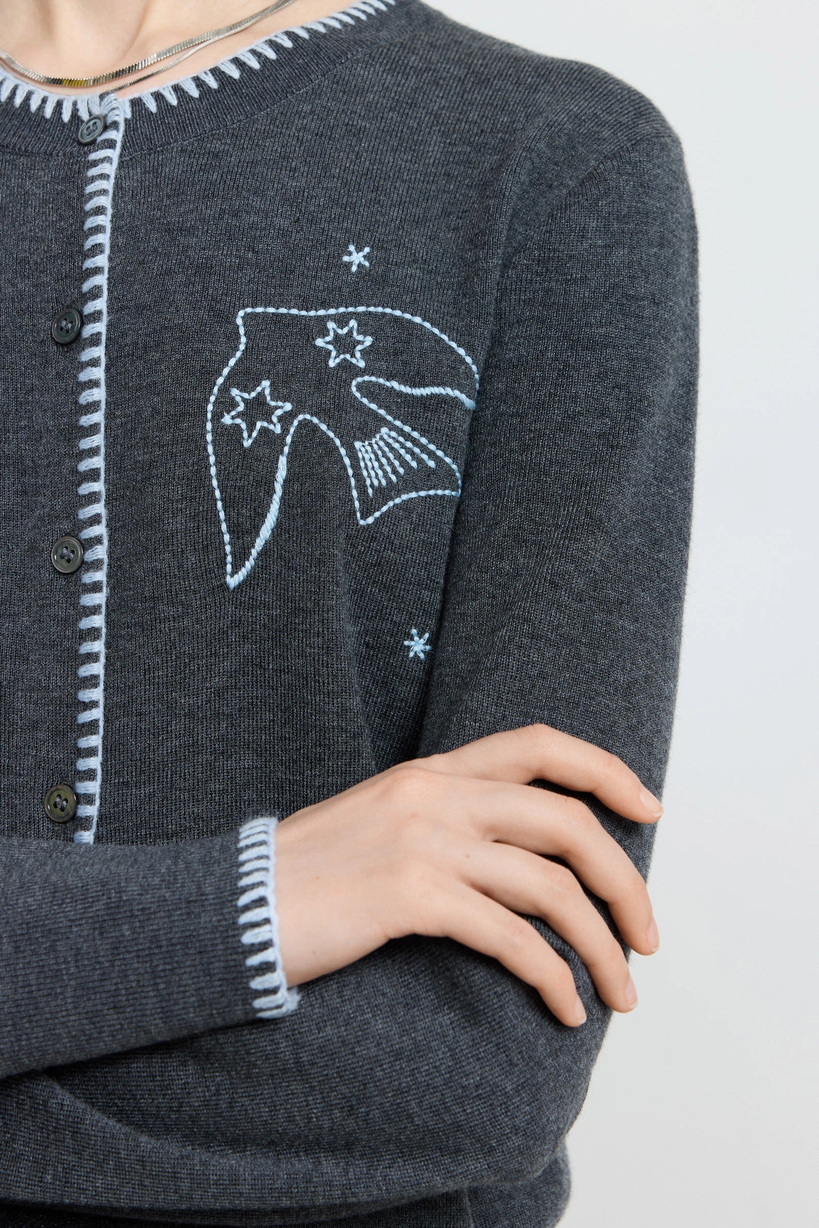 Wool-Blend Embroidered Cardigan - Image 7