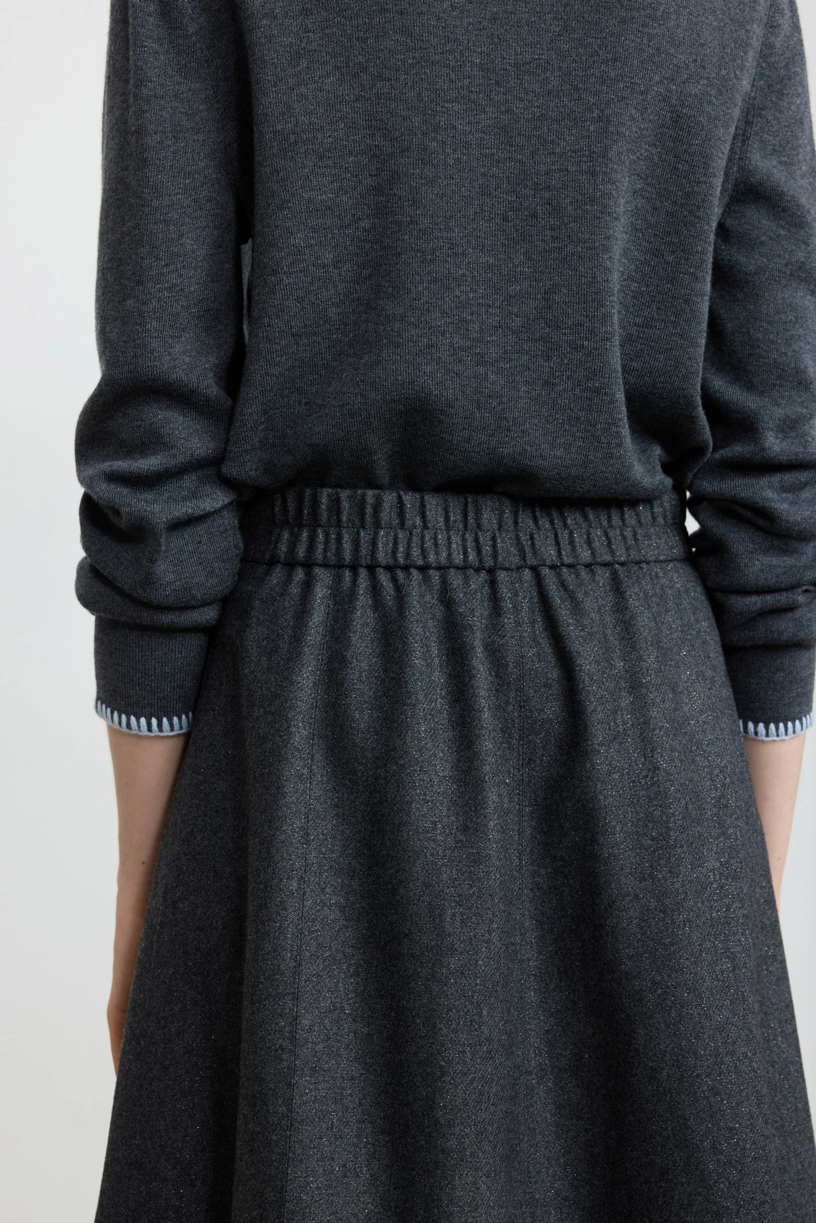 Wool-Blend Flared Midi Skirt - Image 8
