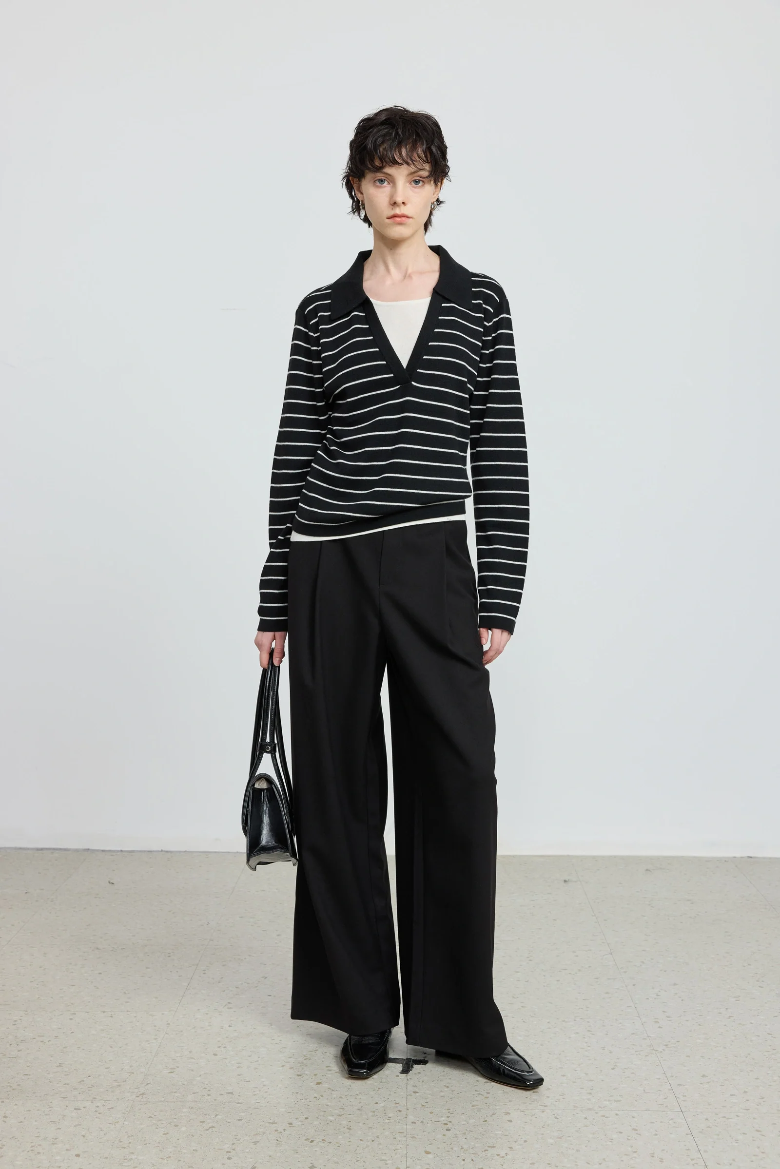 Wool-Blend High-Rise Wide-Leg Pants