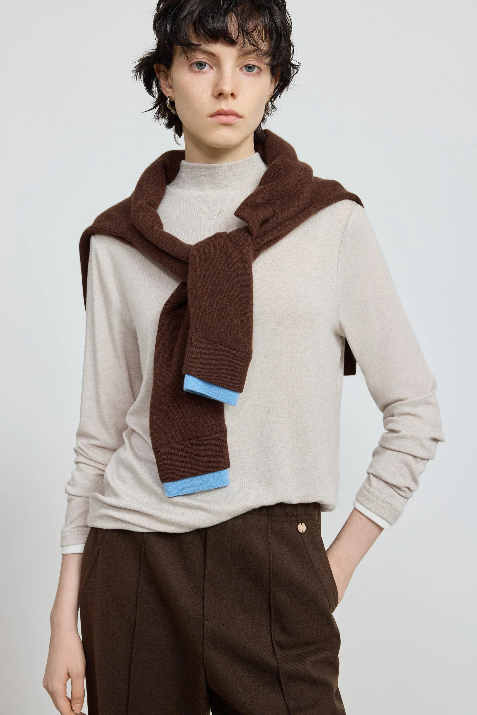 Wool-Blend Layered Knit Top - Image 12