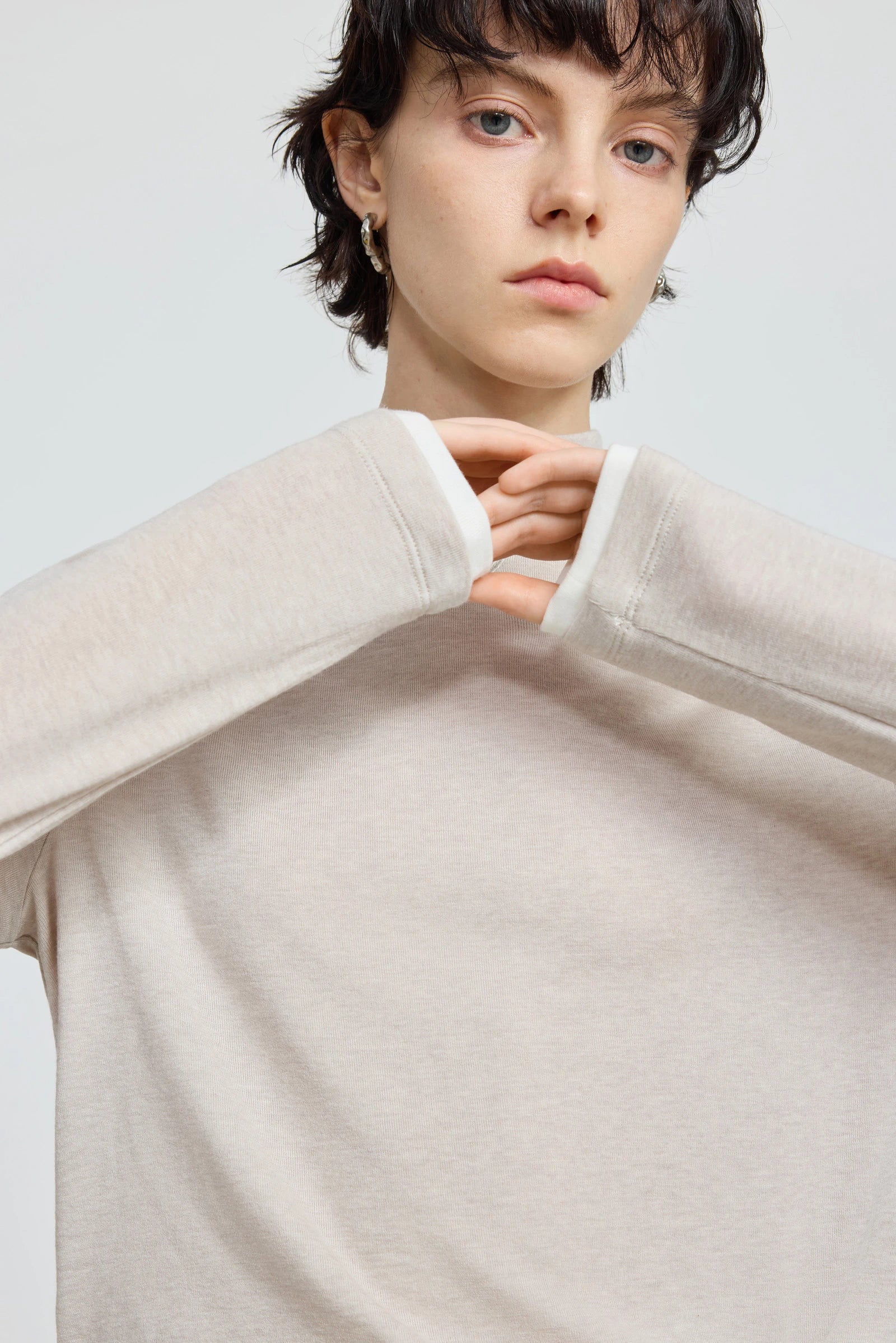 Wool-Blend Layered Knit Top - Image 14