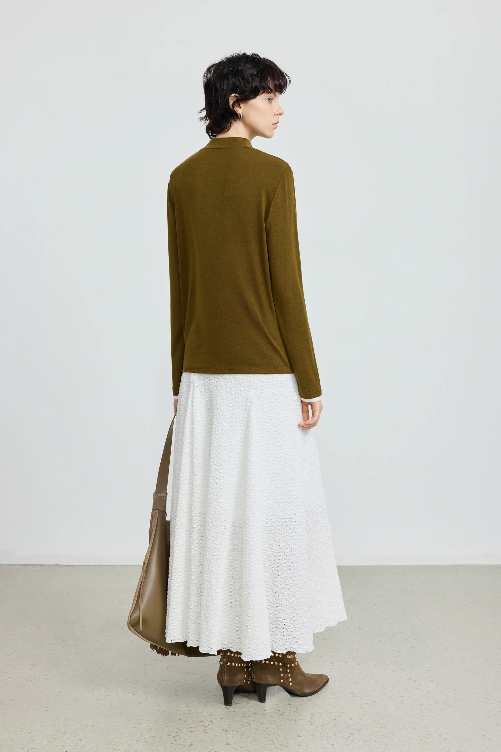 Wool-Blend Layered Knit Top - Image 4