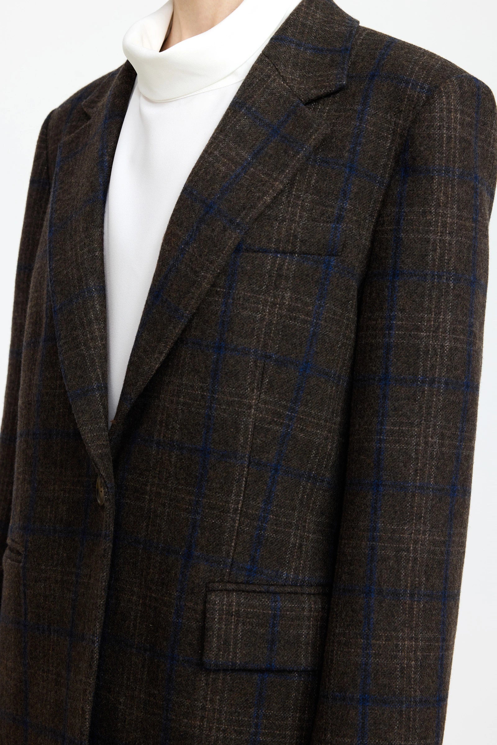 Wool-Blend Plaid Blazer - Image 7