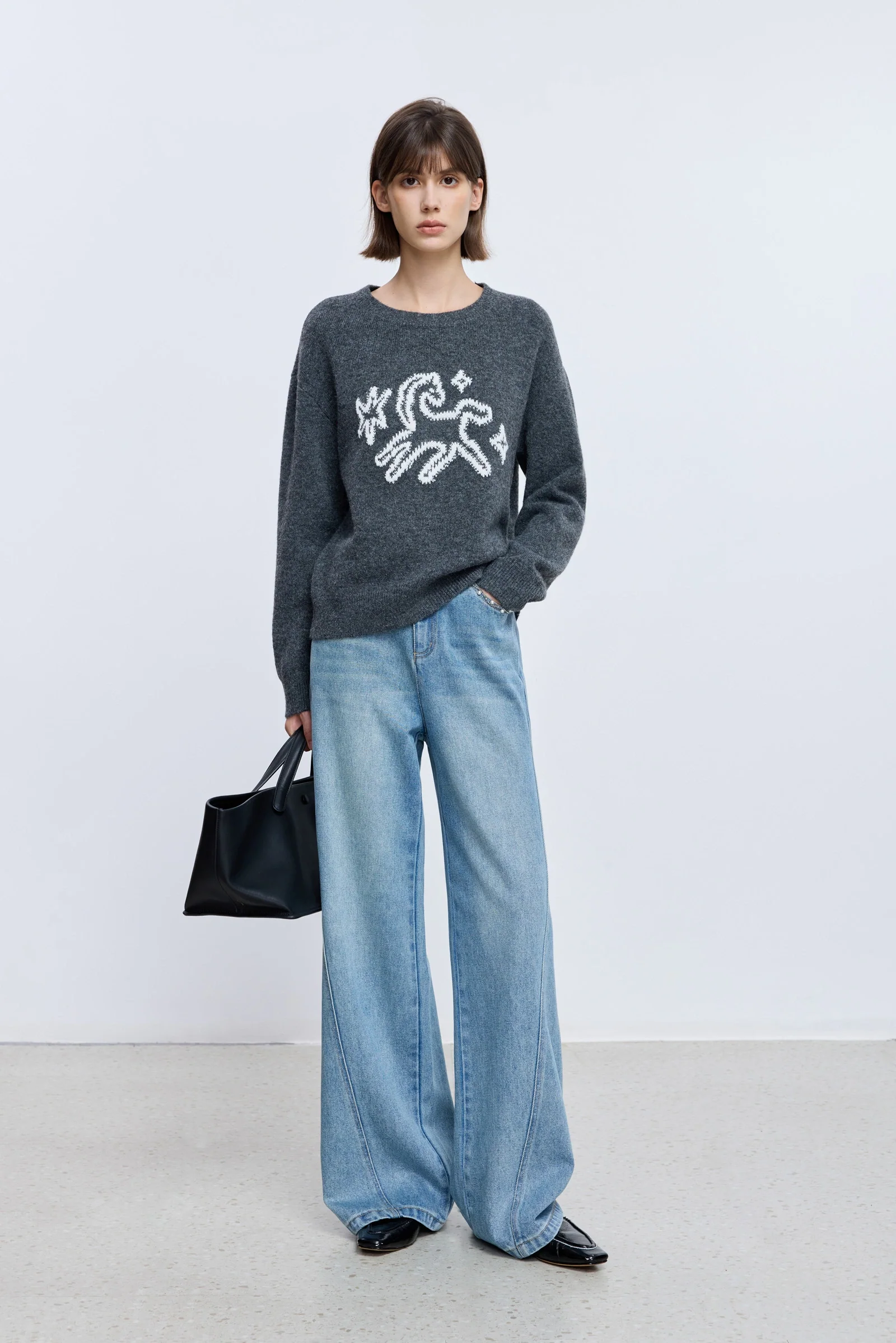 Wool-Blend Pony Jacquard Sweater - Image 2