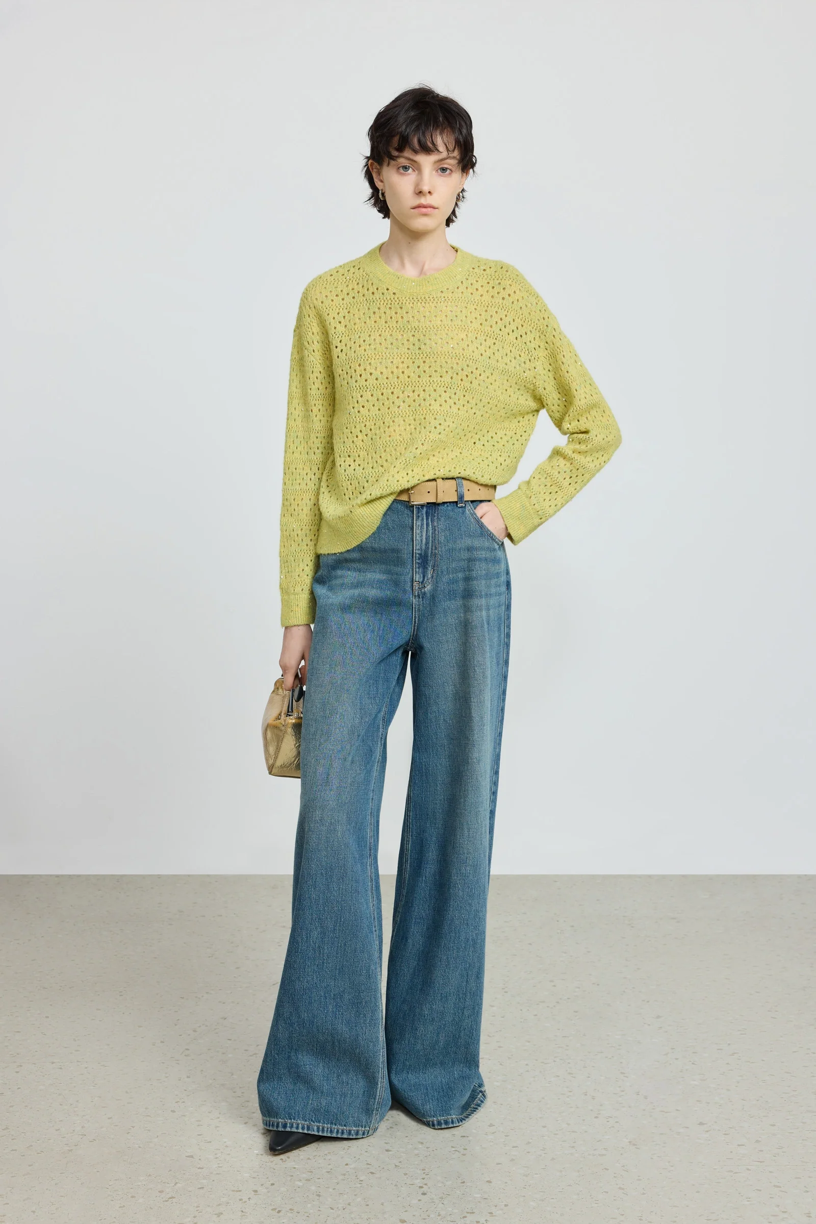 Wool-Blend Sequin Knit Sweater - Image 11