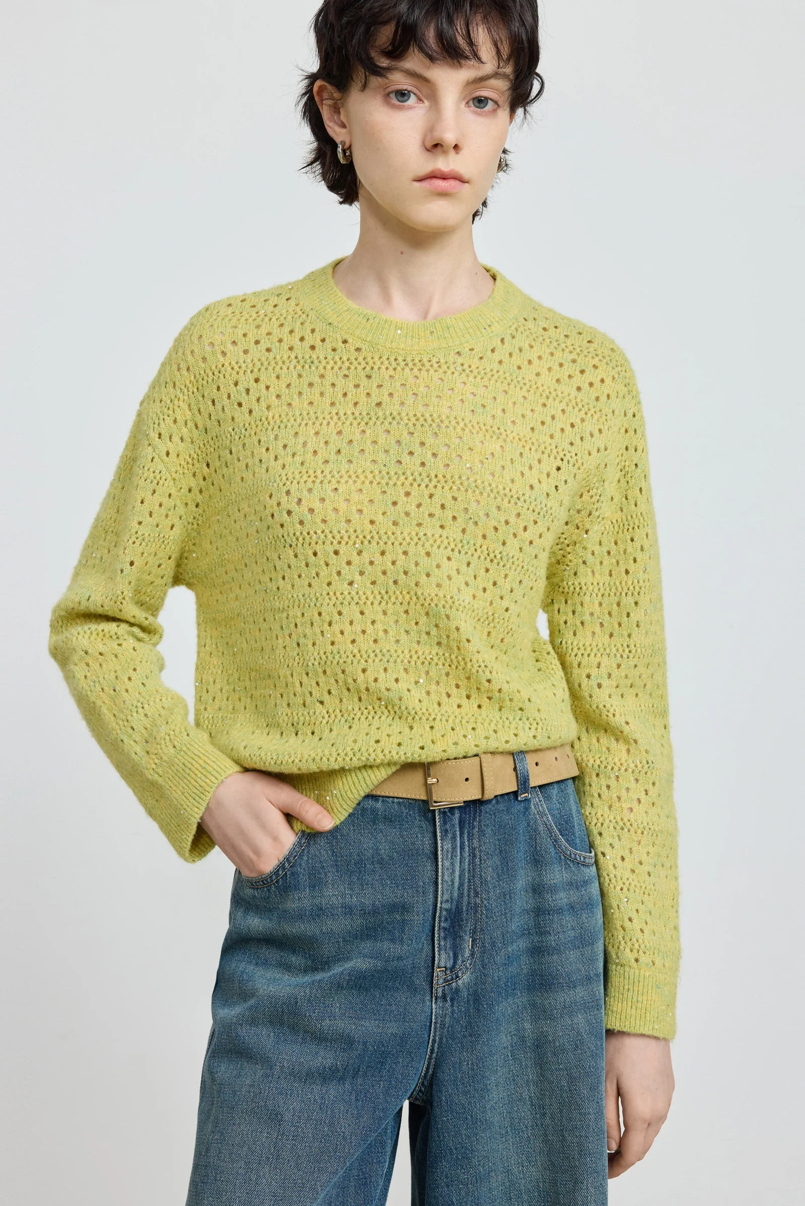 Wool-Blend Sequin Knit Sweater - Image 13
