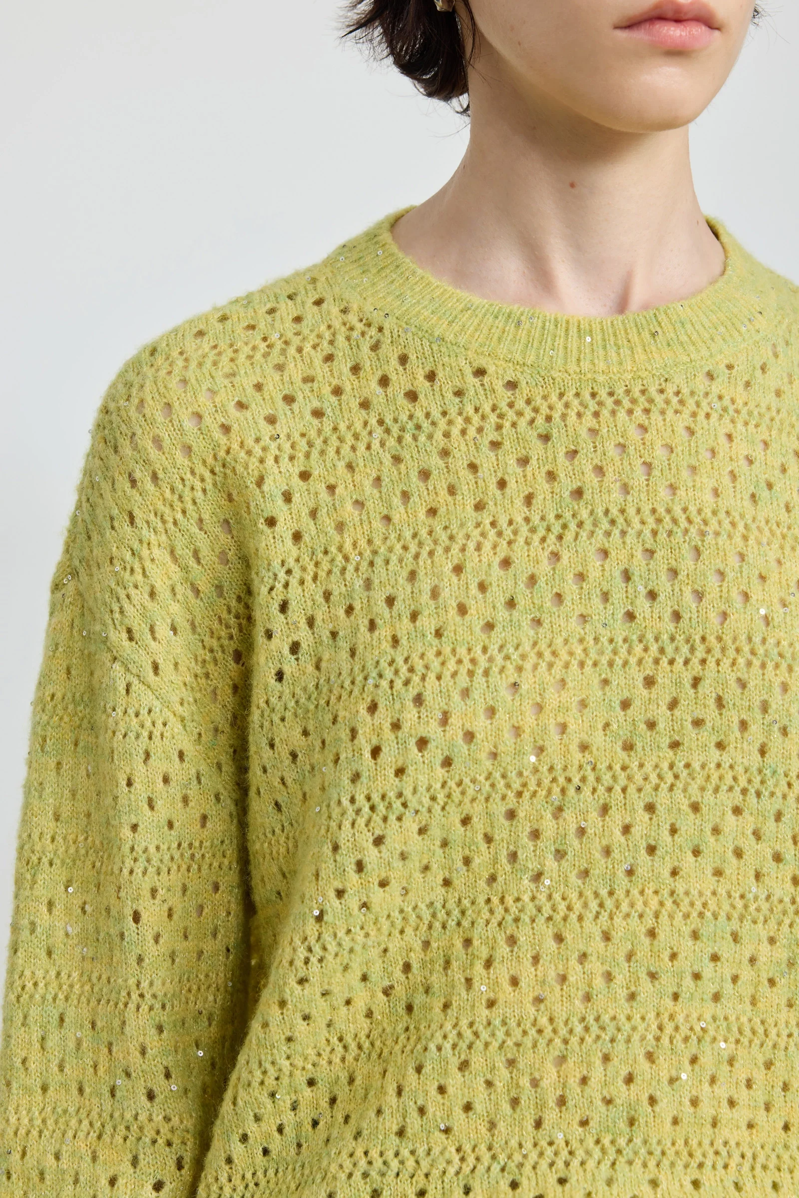 Wool-Blend Sequin Knit Sweater - Image 14