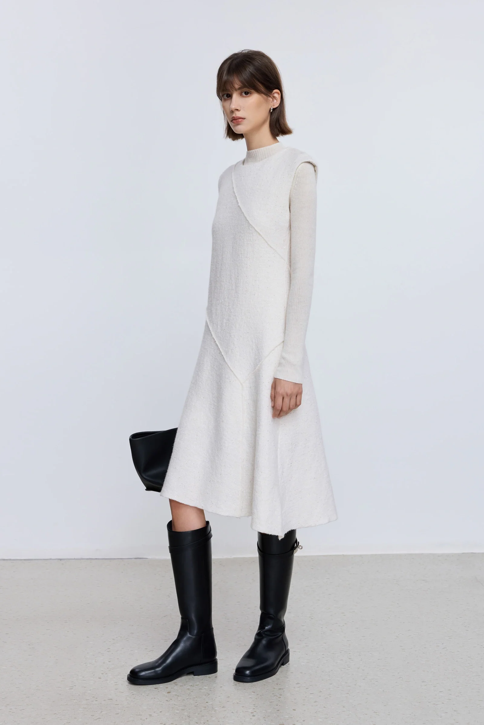 Wool-Blend Sleeveless Knit Dress - Image 2