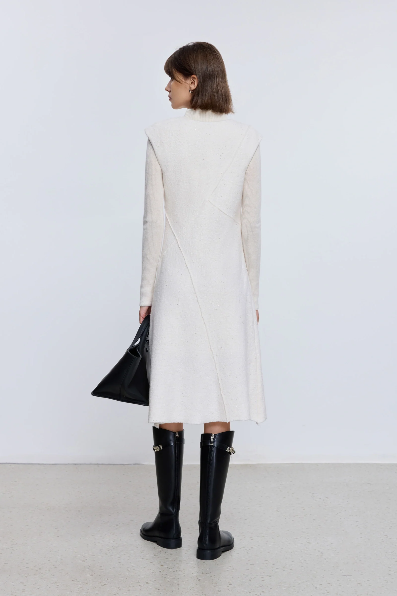 Wool-Blend Sleeveless Knit Dress - Image 3