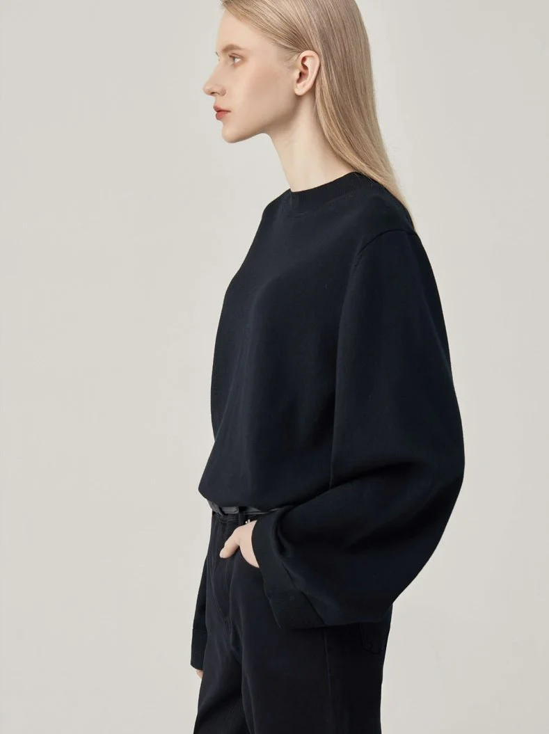Wool-Silk Knit Long-Sleeve - Image 2